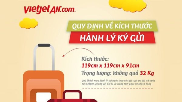 Giá mua thêm hành lý ký gửi tại Vietjet