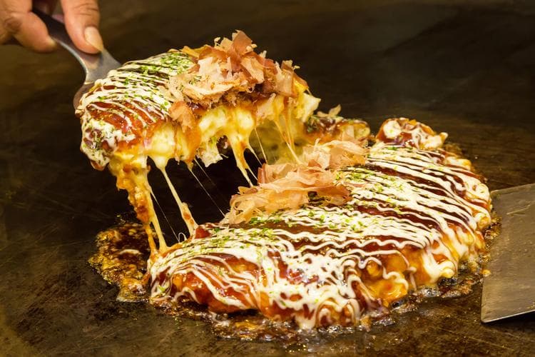 Bánh mì chiên Okonomiyaki - ẩm thực Nhật Bản