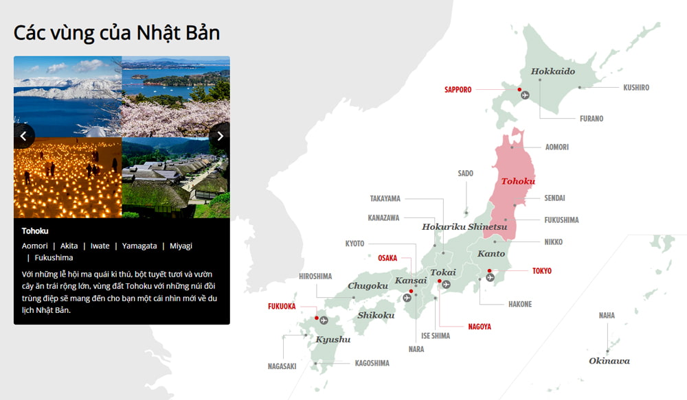 Vùng Tohoku Nhật Bản: Vùng đất của núi rừng