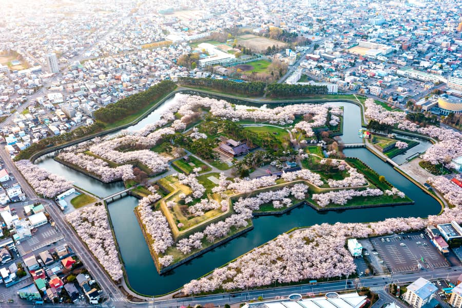 Goryokaku Fort: Pháo đài 5 góc ở Goryokaku Park