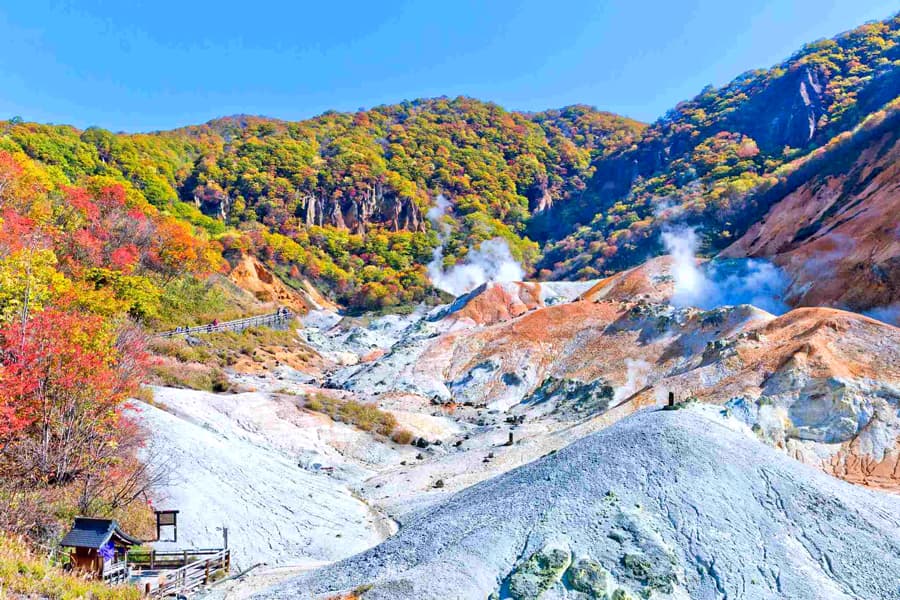 Jigokudani Hell Valley: Thung lũng địa ngục ở Noboribetsu