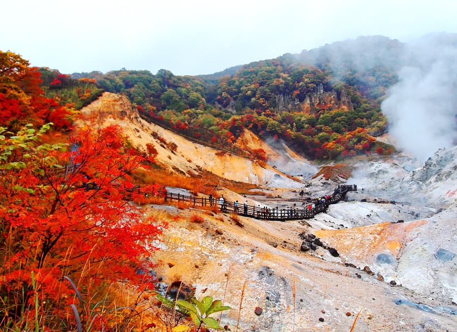 Jigokudani Hell Valley: Thung lũng địa ngục ở Noboribetsu