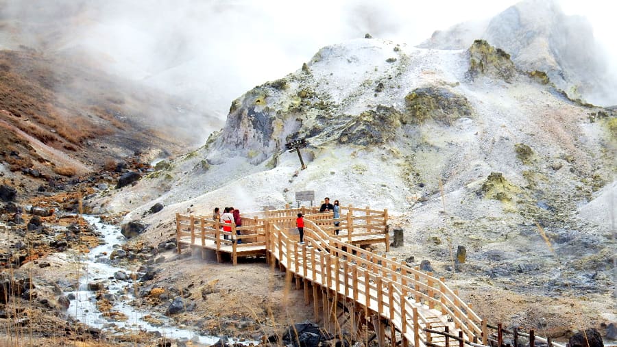 Jigokudani Hell Valley: Thung lũng địa ngục ở Noboribetsu