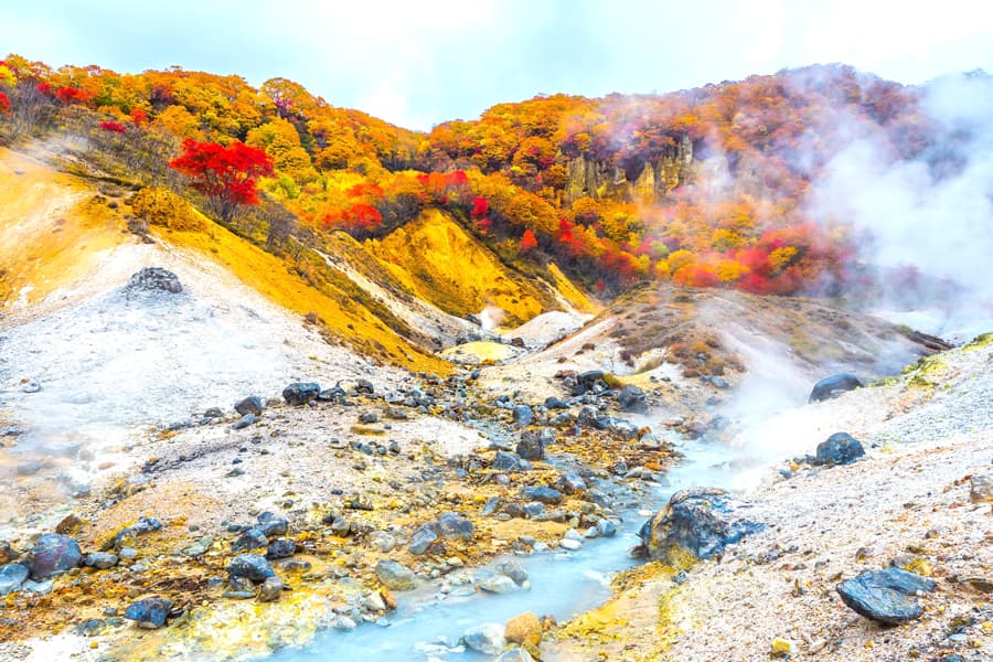 Jigokudani Hell Valley: Thung lũng địa ngục ở Noboribetsu