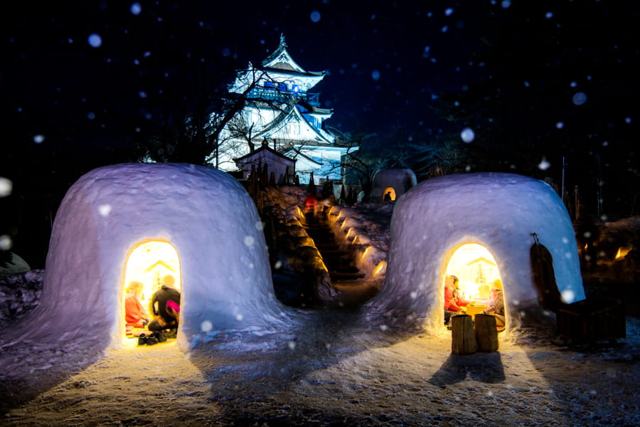 Lễ hội Yokote Kamakura vào mùa đông