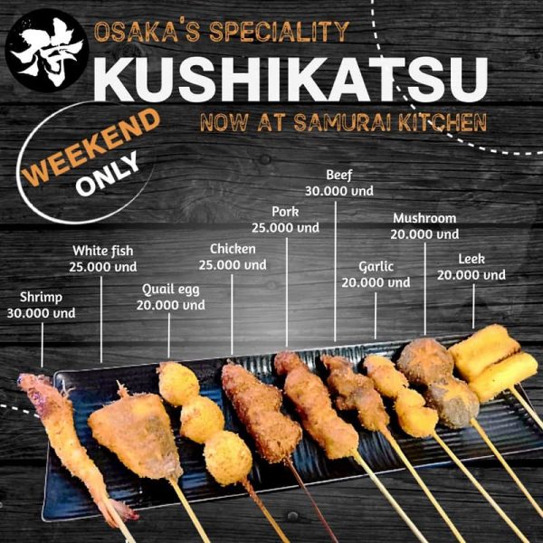 7 Trải Nghiệm Mùa Đông Kỳ Diệu Ở Osaka Nhật Bản Thịt xiên Kushikatsu | Ẩm thực Tỉnh Osaka Nhật Bản