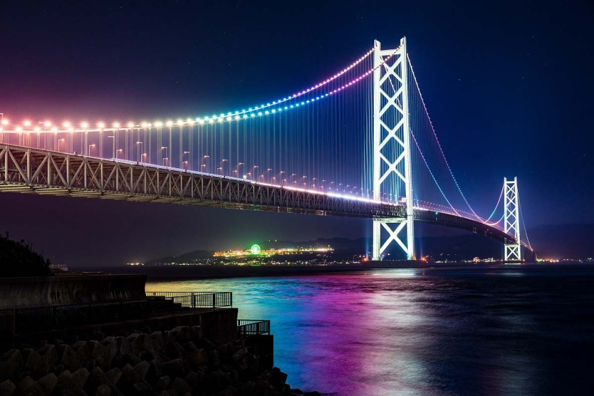 Cầu Akashi Kaikyo - Dải lụa rực rỡ giữa biển trời mênh mông