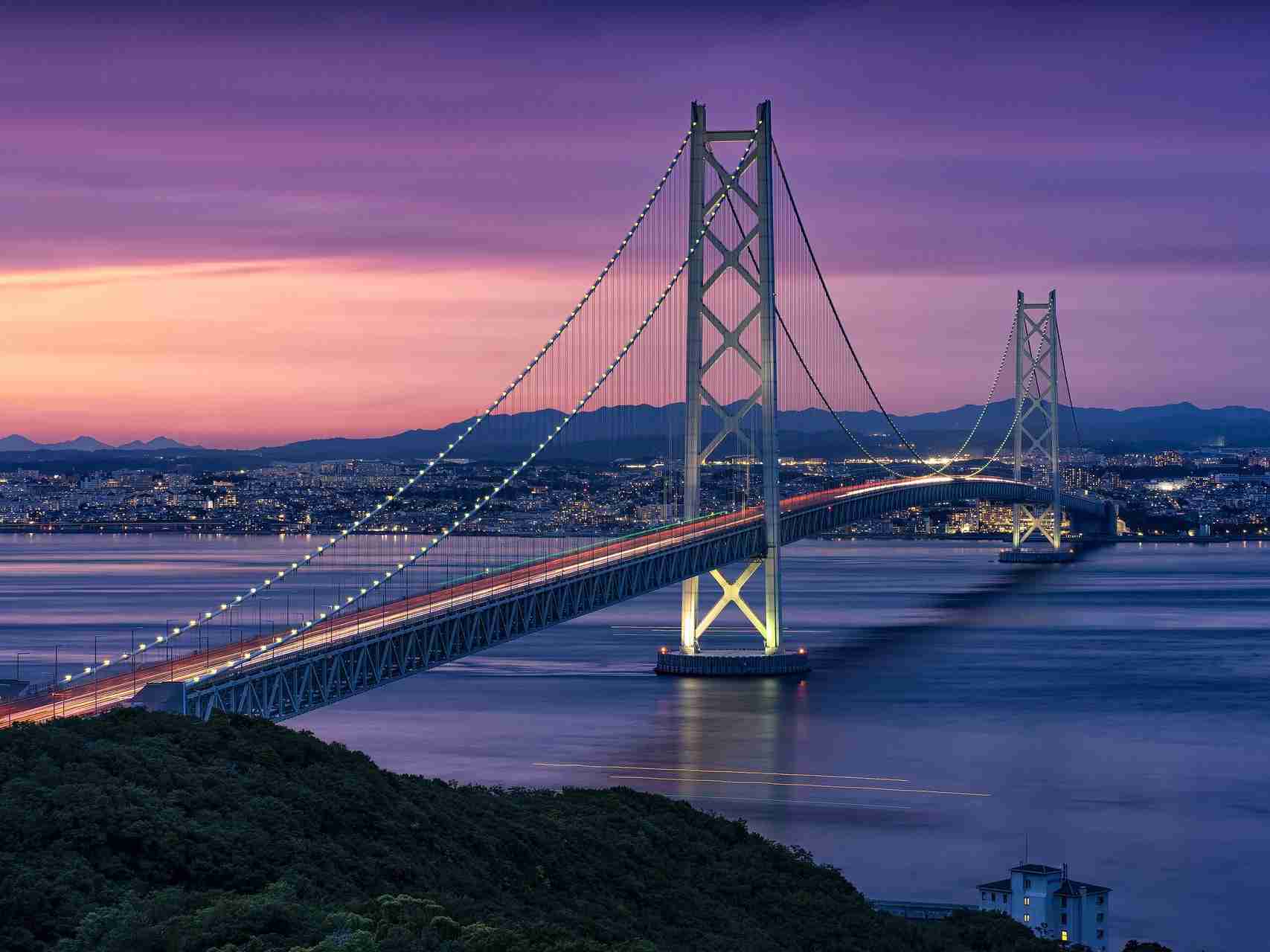 Cầu Akashi Kaikyo - Dải lụa rực rỡ giữa biển trời mênh mông