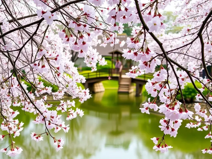 Vườn Rikugien | Ngắm hoa anh đào ở Tokyo