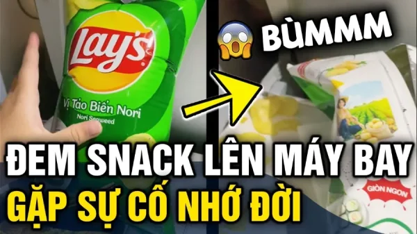 Có được mang bim bim lên máy bay không?