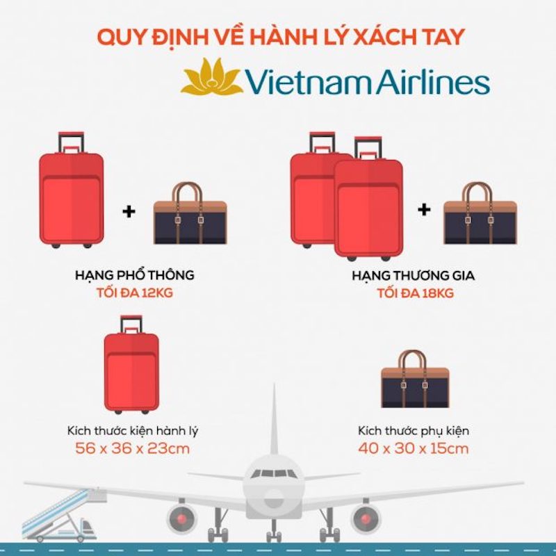 Có được mang túi xách lên máy bay không?