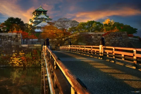 lâu đài Osaka mùa thu