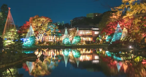 Rikugien Garden vào mùa thu
