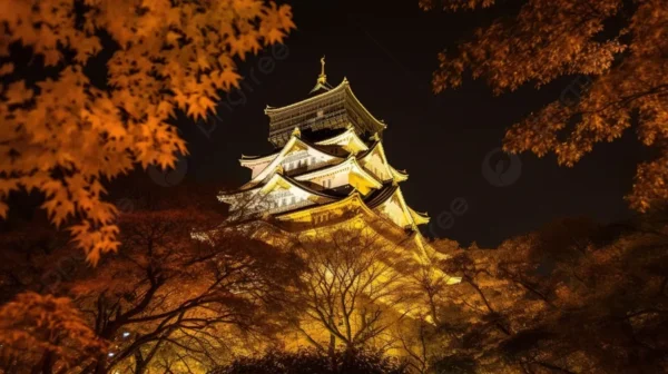 Ngắm nhìn vẻ đẹp lãng mạn của lâu đài Osaka mùa thu