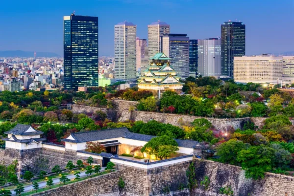 lâu đài Osaka mùa thu